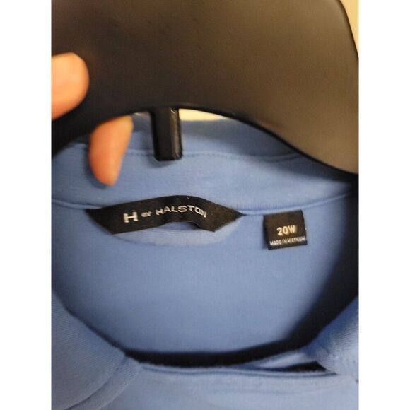 ~ light blue H by Halston full diagonal full zip sweatshirt - size 20w - Picture 3 of 3